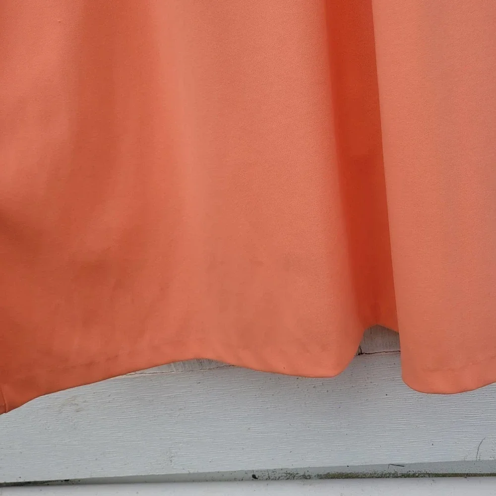 Vintage 70s JC Penney Fashions‎ Peach Sleeveless Maxi Dress 12